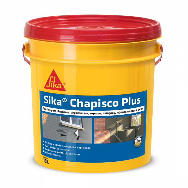 Melhorar a aderência do chapisco, argamassa e gesso - SIKA®CHAPISCO PLUS