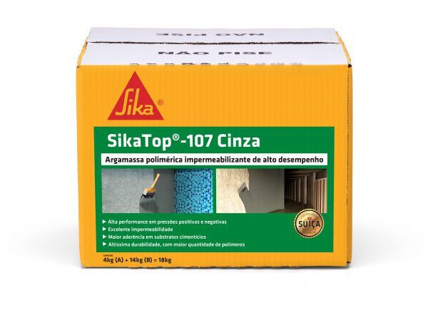 Impermeabilizar reservatórios e estruturas enterradas - SIKATOP®-107 CINZA